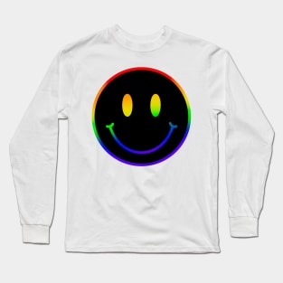 Rainbow Smiley Face Long Sleeve T-Shirt